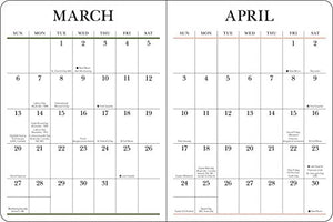 Floriography 2022 Monthly/Weekly Planner Calendar: Secret Meaning Of Flowers