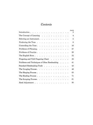 The Art of Oboe Playing: Including Problems and Techniques of Oboe Reedmaking,Used