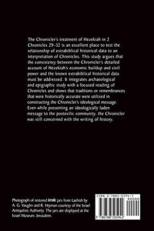 Theology, History, and Archaeology in the Chronicler's Account of Hezekiah,Used