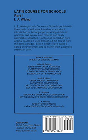 Latin Course for Schools Part 1,Used
