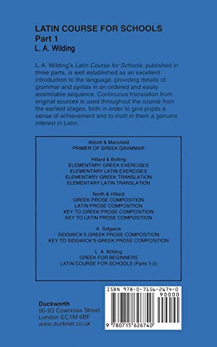 Latin Course for Schools Part 1,Used