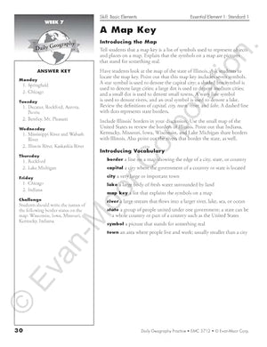 EvanMoor Daily Geography Practice, Grade 3, Homeschooling and Classroom Resource Workbook, Reproducible Worksheets, Teaching Ed,New