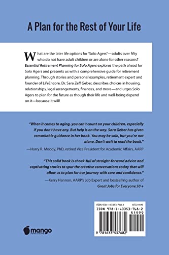 Essential Retirement Planning for Solo Agers: A Retirement and Aging Roadmap for Single and Childless Adults (Retirement Plannin,New