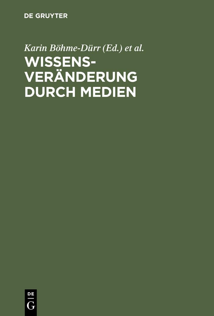 Wissensvernderung Durch Medien: Theoretische Grundlagen Und Empirische Analysen (German Edition),Used