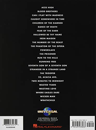 Iron Maiden  Guitar Tab  Guitar Recorded Versions  Notefornote Guitar Tab  25 Songs Including The Trooper, Run To The Hills,