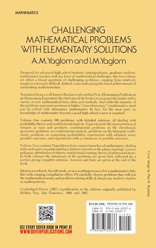 Challenging Mathematical Problems With Elementary Solutions (Volume 2),Used