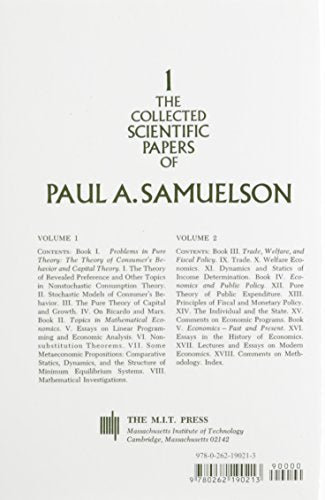 The Collected Scientific Papers of Paul Samuelson, Vol. 1,Used