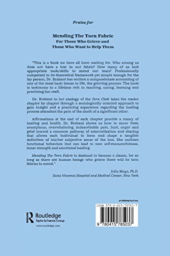 Mending the Torn Fabric: For Those Who Grieve and Those Who Want to Help Them (Death, Value and Meaning Series),Used