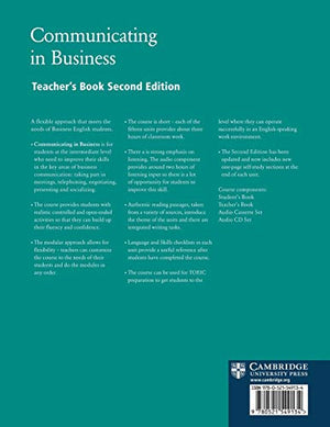 Communicating In Business Teacher'S Book (Cambridge Professional English)