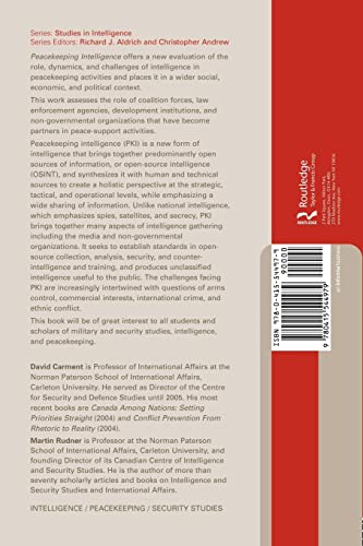 Peacekeeping Intelligence (Studies in Intelligence),Used