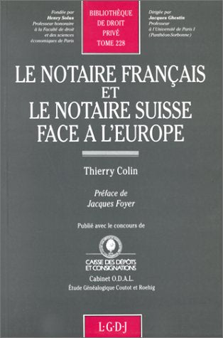 le notaire franais et le notaire suisse face  l'europe (228),New