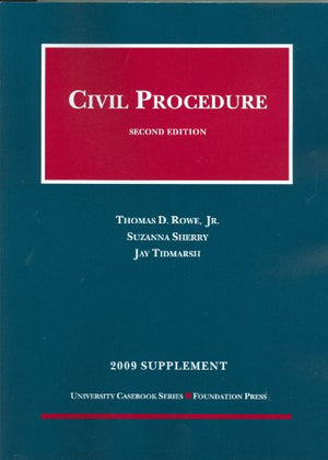 Civil Procedure, 2d, 2009 Supplement,Used