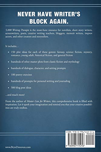 5,000 Writing Prompts: A Master List Of Plot Ideas, Creative Exercises, And More,New