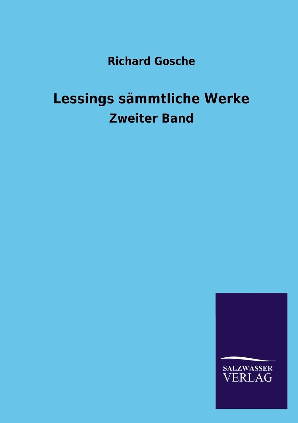 Lessings Sammtliche Werke (German Edition),Used