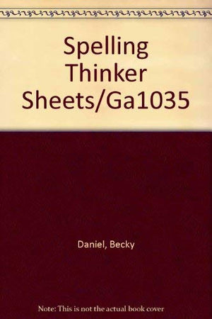 Spelling Thinker Sheets/Ga1035,Used