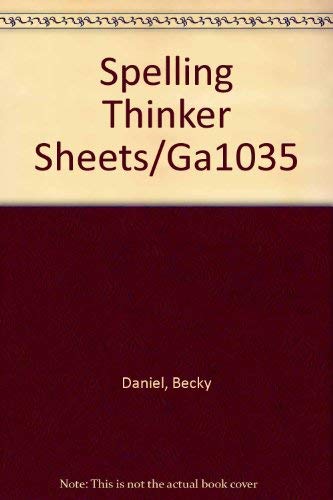 Spelling Thinker Sheets/Ga1035,Used
