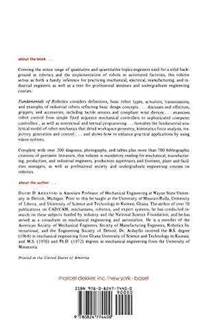 Fundamentals of Robotics (Mechanical Engineering),Used