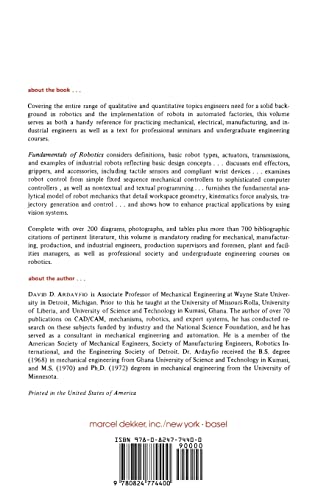 Fundamentals of Robotics (Mechanical Engineering),Used
