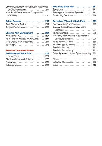 The Complete Doctor's Healthy Back Bible: A Practical Manual for Understanding, Preventing and Treating Back Pain,Used