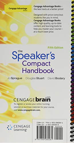 Cengage Advantage Books: The Speaker's Compact Handbook, Spiral bound Version,Used