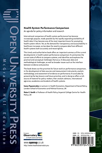 Health System Performance Comparison:: An Agenda For Policy, Information And Research (European Observatory on Health Care Syste,Used