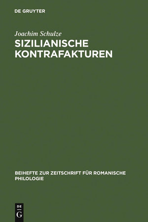 Sizilianische Kontrafakturen: Versuch zur Frage der Einheit von Musik und Dichtung in der sizilianischen und sikulotoskanischen,Used