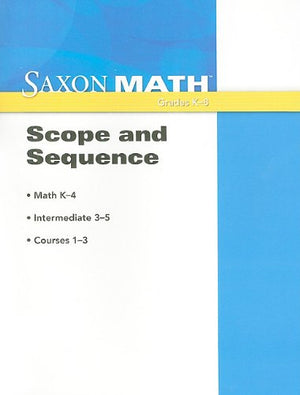 Saxon Math Scope And Sequence: Grades K8,Used