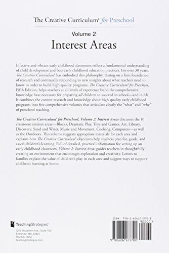 The Creative Curriculum for Preschool: Interest Areas, Vol. 2,Used