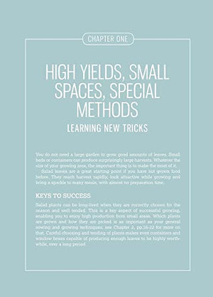 Salad Leaves for All Seasons: Organic Growing from Pot to Plot,Used