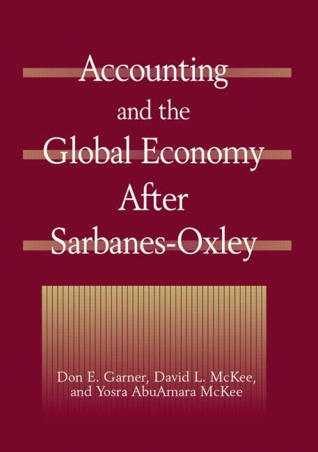 Accounting and the Global Economy After SarbanesOxley,Used