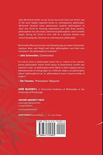 Having the World in View: Essays on Kant, Hegel, and Sellars,Used