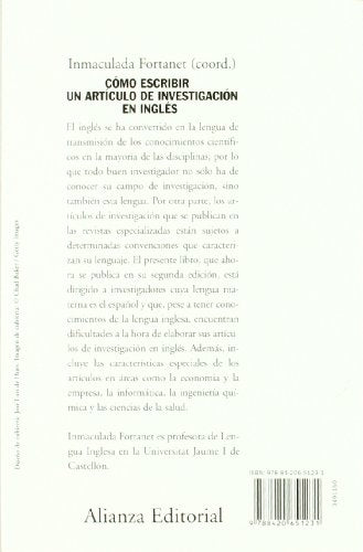 Cmo escribir un artculo de investigacin en ingls (Spanish and English Edition),Used