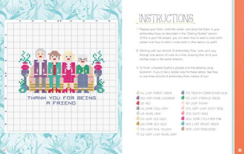Cross Stitch The Golden Girls: Learn To Stitch 12 Designs Inspired By Your Favorite Sassy Seniors! Includes Materials To Make Tw