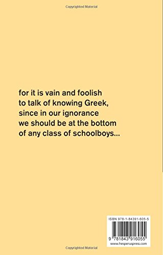 ON NOT KNOWING GREEK (On Series),Used
