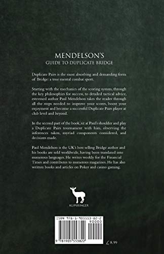 Mendelson's Guide to Duplicate Bridge,New