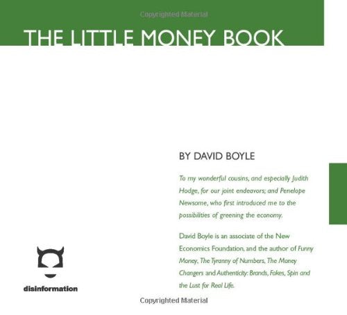 The Little Money Book (Fraigile Earth series),Used