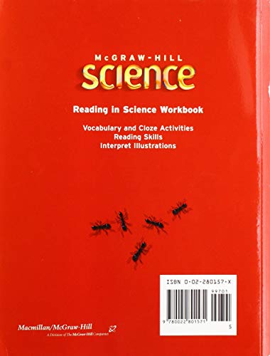 McGrawHill Science, Grade 5, Reading In Science Workbook (OLDER ELEMENTARY SCIENCE),New
