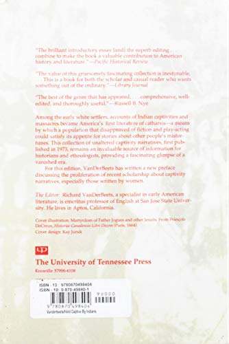 Held Captive By Indians: Selected Narratives 16421836,Used