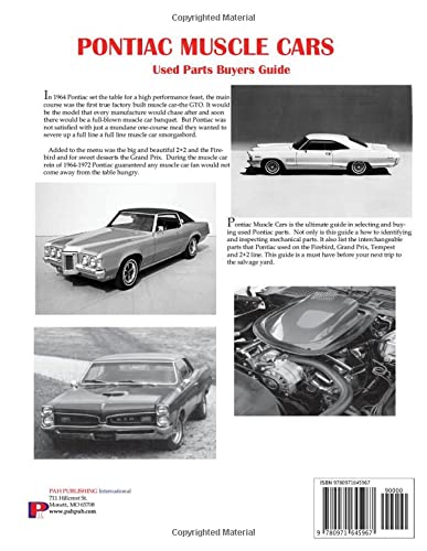 Pontiac Muscle Cars Engine Drive Train and Suspension Interchangeable Parts Buyers Guide,Used