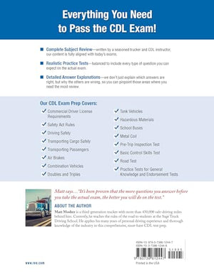 Cdl  Commercial Driver'S License Exam, 20242025: Complete Prep For The Truck & Bus Driver'S License Exams (Cdl Test Preparatio