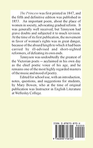 Tennyson's The Princess: A Medley,Used