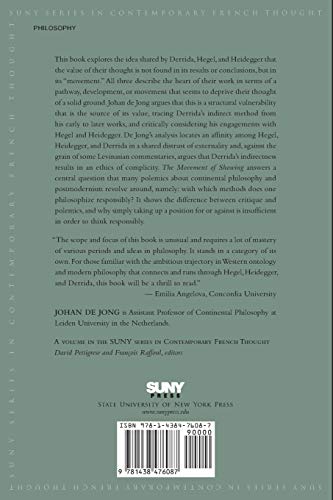 Movement of Showing, The: Indirect Method, Critique, and Responsibility in Derrida, Hegel, and Heidegger (SUNY series in Contemp,Used
