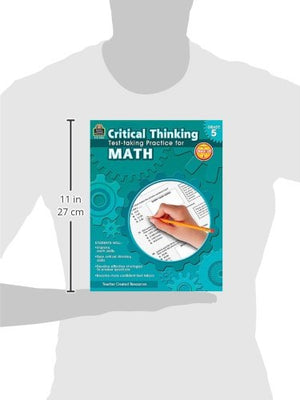 Teacher Created Resources Critical Thinking: Testtaking Practice for Math Book, Grade 5, 112 Pages,Used