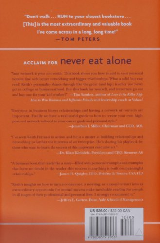 Never Eat Alone: And Other Secrets to Success, One Relationship at a Time,New