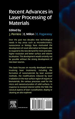 Recent Advances in Laser Processing of Materials (European Materials Research Society Series),Used