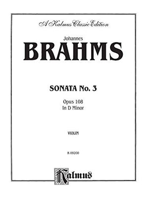 Sonata in D Minor, Op. 108, Kalmus Edition,Used