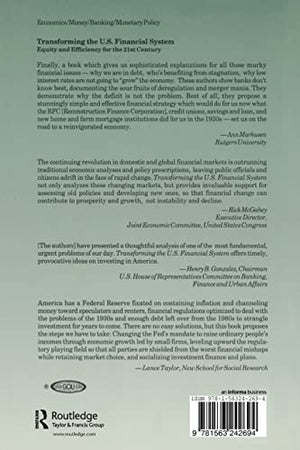 Transforming the U.S. Financial System: An Equitable and Efficient Structure for the 21st Century (Economic Policy Institute),Used
