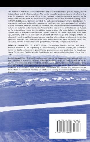 Final Covers for Solid Waste Landfills and Abandoned Dumps,Used