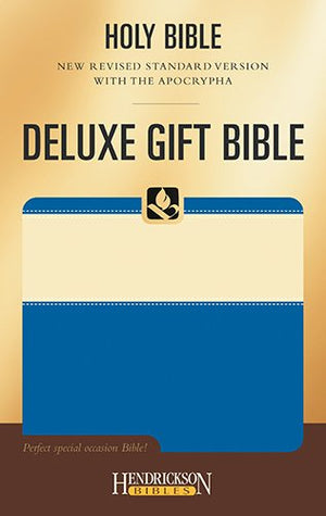 Holy Bible With the Apocrypha: New Revised Standard Version, Cream on Blue, Deluxe Gift (Hendrickson Bibles),Used