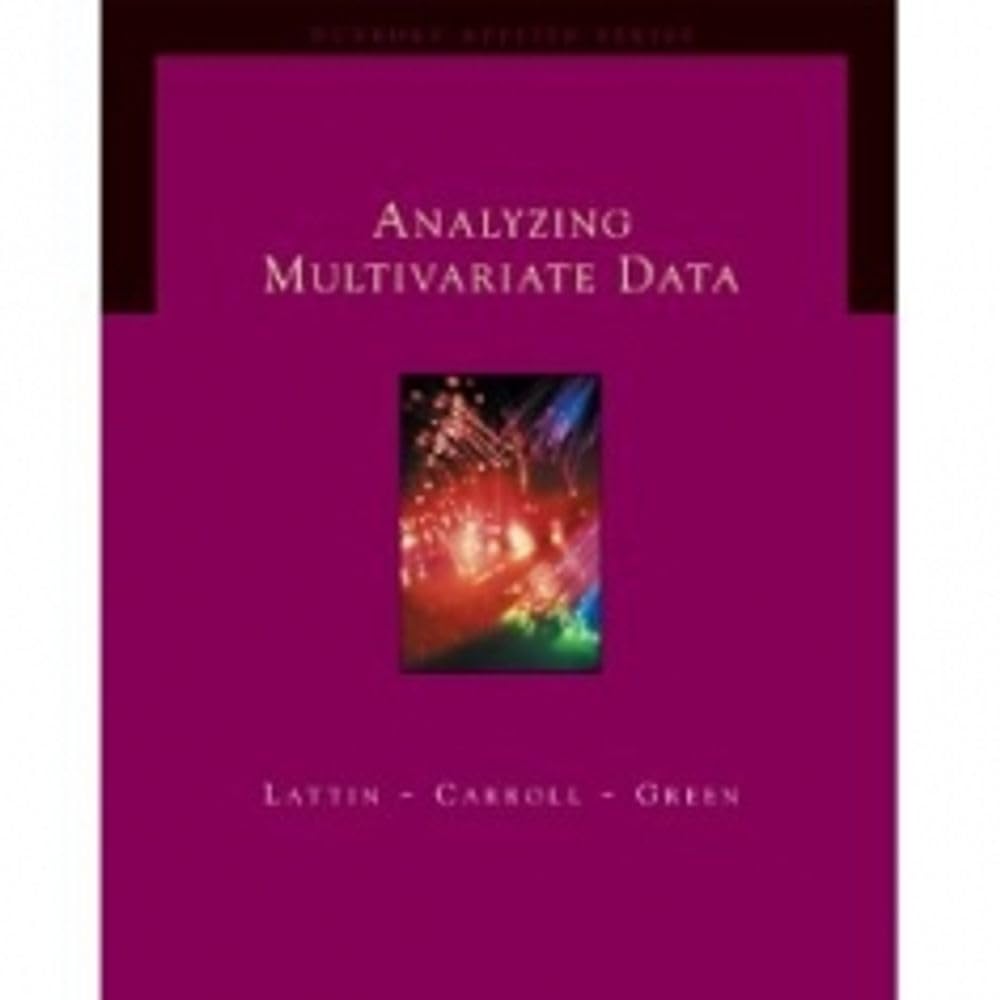 Analyzing Multivariate Data (With Cdrom) (Duxbury Applied Series),Used